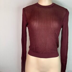 NWT FREE PEOPLE H20 CREW NECK PULLOVER  SWEATER TOP RAW GARNET. XS
